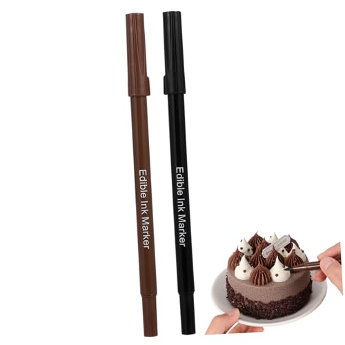 CIYODO 2stücke Essbarer Marker Mit Doppelspitze Für Backen Lebensmittelfarbige Stifte Zum Färben Von Fondant Und Kuchen Backwerkzeuge von CIYODO