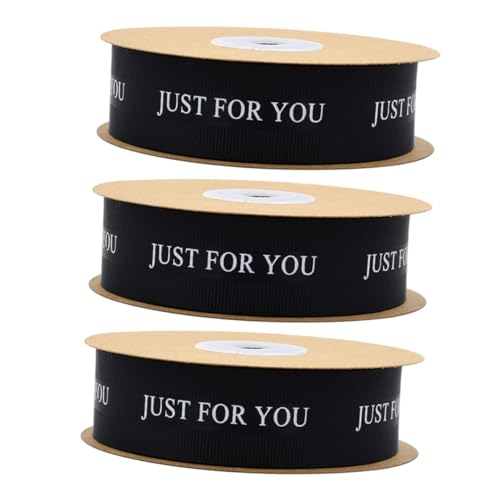 CIYODO 3 Rollen Breites Geschenkband For You Schwarz Vielseitiges Satinband für Hochzeit Blumen Dekoration Geschenkanhänger Party und Valentinstagsschmuck CIYODO 3 Rollen Breites Geschenkband For You Schwarz Vielseitiges Satinband für Hochzeit Blumen Dekoration Geschenkanhänger Party und Valentinstagsschmuck von CIYODO