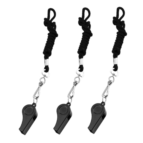 CIYODO 3 STÜCKE Schiedsrichter Pfeifen Teilig Kunststoff Notfallpfeife mit Lanyard Lauter Klarer Signalton für Trainer Lehrer Fußball Schiedsrichter Vielseitig für Outdoor Camping und von CIYODO