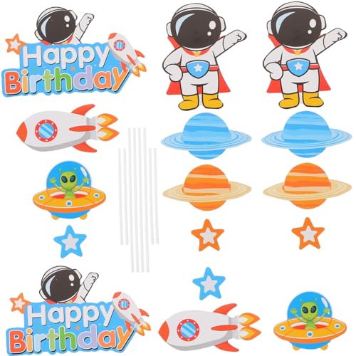 CIYODO 3 Sätze Astronauten Cake Topper für Geburtstagstorten Stabile Weltraum Cupcake Dekoration Bunte Tortendeko für Kindergeburtstag Shower und Party CIYODO 3 Sätze Astronauten Cake Topper für Geburtstagstorten Stabile Weltraum Cupcake Dekoration Bunte Tortendeko für Kindergeburtstag Shower und Party von CIYODO