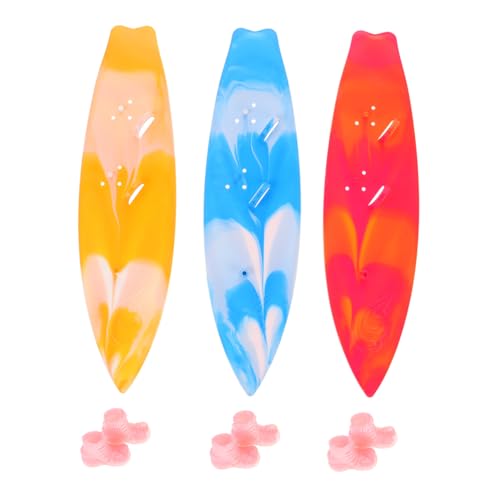 CIYODO 3 Stück Surfbrett Cupcake Toppers und Dekoration für Schwimmfest Strandparty und Geburtstagsfeier Doll Accessoires und Mini Surfbretter von CIYODO