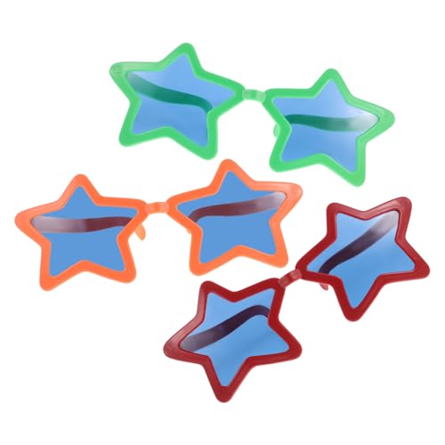 CIYODO 3 Stück Teiliges Sommer Strand Stern Sonnenbrille Extravaganter Großer Stern für Hawaii Partys Dekoration Lustige Fotorequisiten für Feiern Hochzeiten und Karneval von CIYODO