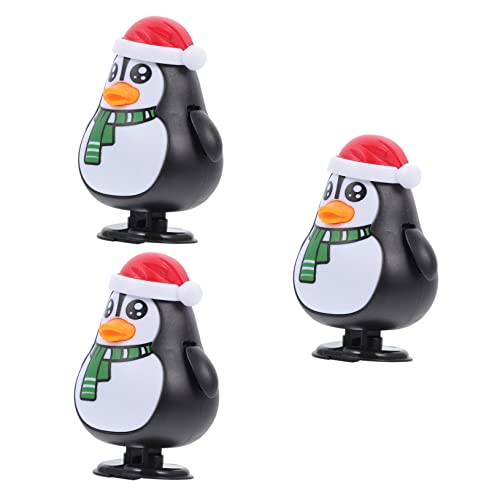 CIYODO 3 Stück Teiliges Weihnachts Aufziehspielzeug mit Niedlichem Cartoon Pinguin Handbetrieben Party Mitgebsel von CIYODO