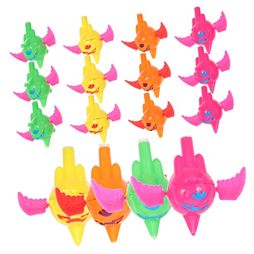 CIYODO 30 Stück Cartoon Whistle Kind Kreativ Windmühlenpfeife für Partypfeifen Cartoon-Pfeife Neuheit Noisemaker für Partys Plastik Zufällige Farbe von CIYODO