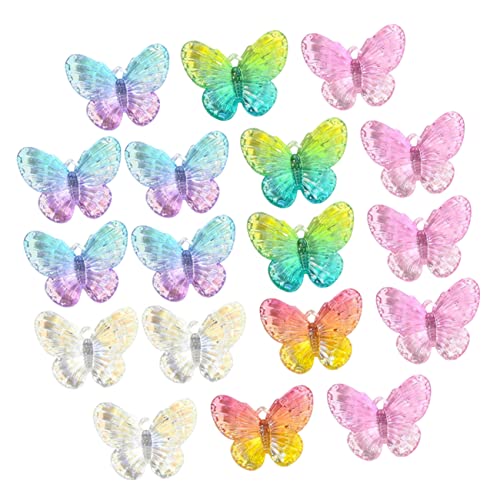 CIYODO 30 Stück Teiliges Dekorative Schmetterlinge aus Acryl Kreative Spielzeuge und Tischdekoration für und DIY Projekte Bunte und Langlebige für Partys und Zuhause Zufällige Farbe von CIYODO