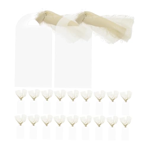 CIYODO 30 Stück Teiliges Hochzeit Sitzplatzkarten aus Acryl mit Eleganten Arched Design und Hellgrünen Bändern Blanko Beschreibbar Vielseitig Anpassbar für Hochzeitsfeiern Partys und von CIYODO