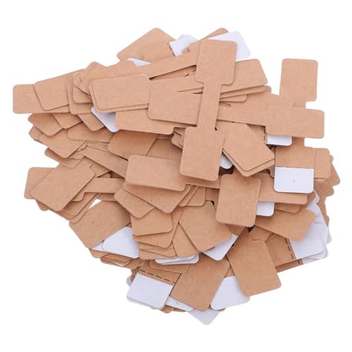 CIYODO 300 Stück Selbstklebende Schmuckpreisschilder aus Kraftpapier Blanko Etiketten für Ohrringe und Barbells für Schmuckausstellungen und Märkte von CIYODO