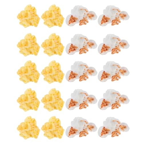 CIYODO 30St Künstliches Popcorn Kinder Spielzeuge Popcorn-Schmuck catchring Party Dekoration Halskette Schmuck schlüsselanhänger Schmuckverzierung handwerkliche Verzierung Plastik von CIYODO