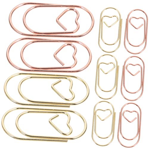CIYODO 30Stücke Herzförmige Papierclips Dekorative Büroklammern Roségold und Praktische Clips für Notizen Kalender und Scrapbooking für Büro und Schule von CIYODO