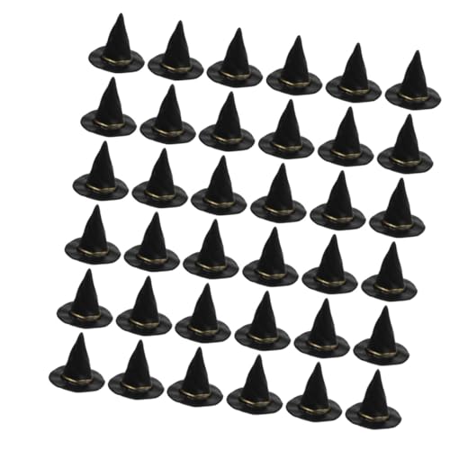 CIYODO 36 Stück Kleine Halloween Hüte für DIY Bastelprojekte Puppenzubehör Vielseitige Partydekoration für Halloween-events und Kreative Kunstprojekte von CIYODO