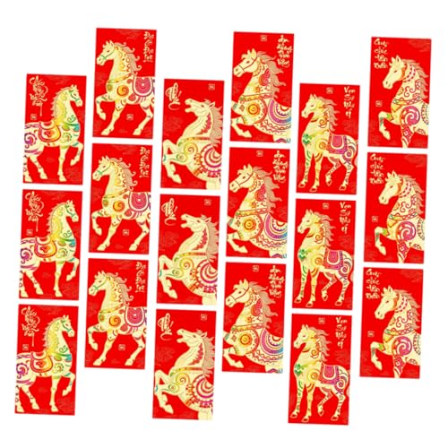 CIYODO 36 Stück Teiliges Pferdejahr Rote Umschläge Chinesische Neujahrs-hongbao Glücksgeldumschläge Traditionell Stabile Papierqualität Für Frühlingsfest Hochzeit Geburtstag von CIYODO