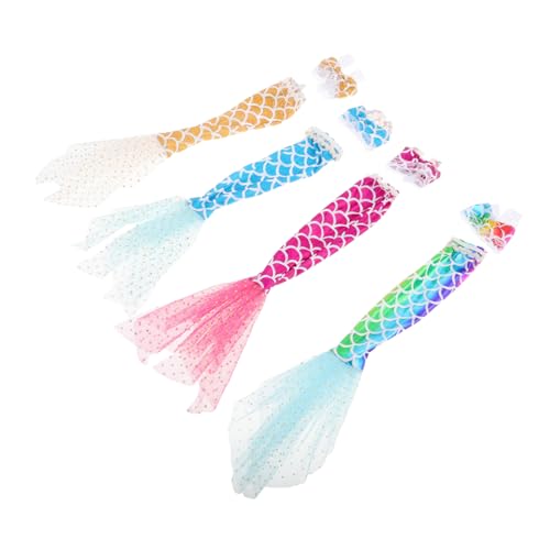 CIYODO 4 Sätze Babypuppenkleidung Kleid Für Puppen Puppenhauszubehör Meerjungfrau Kleidung Glitzerndes Meerjungfrauenkleid Prinzessinnen-puppenkleidung Puppen Anziehen Stoff von CIYODO