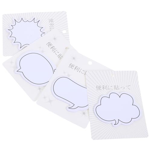 CIYODO 4 Sätze Kreative Gesprächs box Haftnotizen Selbstklebende Memo Pads mit Starkem Halt Vielseitige Notizzettel für Büro Schule Zuhause Originelle Rechteckige Runde Formen von CIYODO