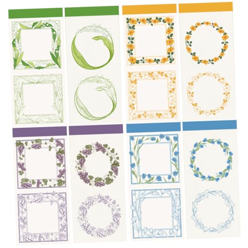 CIYODO 4 Sätze Vintage Scrapbook Papier Ornament DIY Bastelpapier mit Pflanzenmotiv Dekoratives Journal Hintergrundpapier Geeignet für Fotoalbum Tagebuch Geschenkverpackung von CIYODO