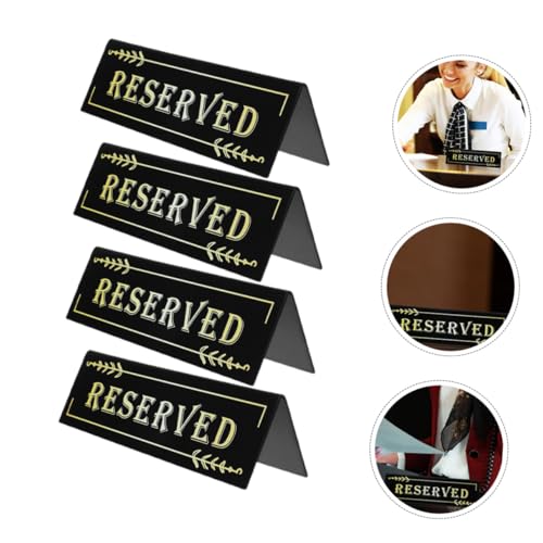 CIYODO 4 Stück Acryl Tischschild Reserviert Aufsteller Klare Tischkartenhalter Für Restaurant Hochzeit Party Bankett Stabil Reusable von CIYODO