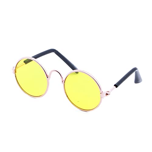 CIYODO 4 Stück Kleine Farbige Brillen Puppen Retro Sonnenbrillen Für Haustiere Hundekostüme Brillen Mini Brillen Für Katzen Babyspielzeug Welpenspielzeug Haustierbrillen von CIYODO