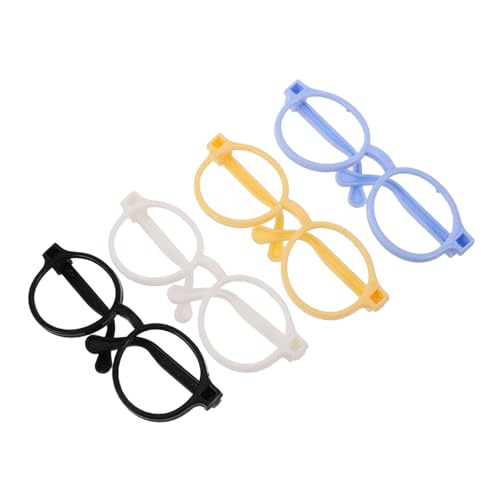 CIYODO 4 Stück Mini Brillen Für Puppen Robuste Puppen Brillengestelle Zum Anziehen Rahmen von CIYODO