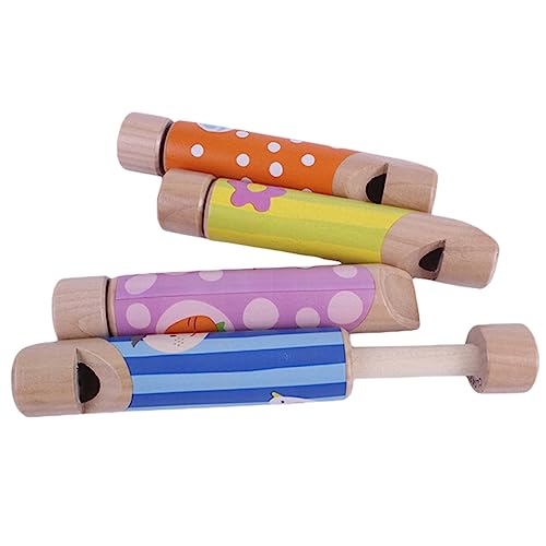 CIYODO 4 Stück Pfeife ziehen holzpfeife kinder lustiges Pfeifenspielzeug kinderinstrumente kinder musikinstrumente Spielzeuge Kinderspielzeug Instrumente für Kinder Pfeife für Kinder Bahn von CIYODO