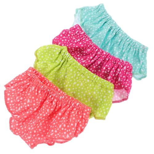 CIYODO 4 Stück Puppe Höschen Spielzeuge Miniatur-puppenhauszubehör Miniaturhaus Kit Mini-Kleidung Dolly Accessoires Für Mädchen Puppenunterwäsche Stoff von CIYODO