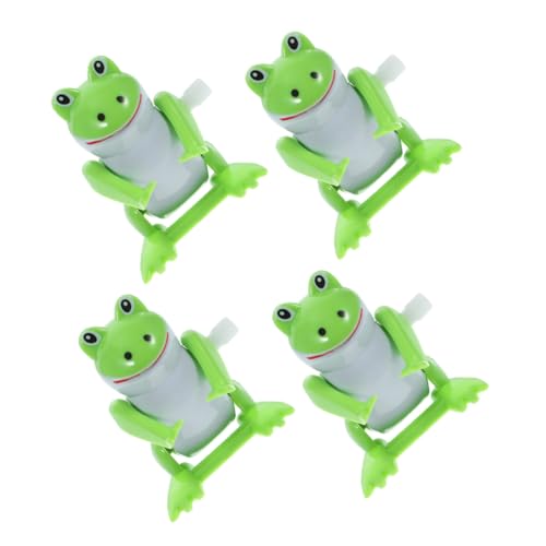 CIYODO 4 Stück Teiliges Aufziehspielzeug Frosch Wind up Springende Frösche für Sichere Party Mitgebsel Bunte Geburtstags Halloween Dekoration von CIYODO