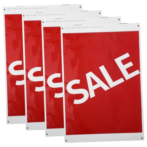 CIYODO 4 Stück Teiliges Selbstklebendes Verkaufsschild Wetterfeste Werbeaufkleber für Einzelhandel Fenster Wand Vielseitige Werbebanner CIYODO 4 Stück Teiliges Selbstklebendes Verkaufsschild Wetterfeste Werbeaufkleber für Einzelhandel Fenster Wand Vielseitige Werbebanner von CIYODO