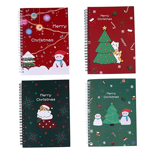 CIYODO 4 Stück Teiliges Weihnachts Spiralnotizbuch Cartoon Quadratisches Papier Langlebiges Papiermaterial Kompakte für Schule Büro Reise für Schüler Lehrer Erwachsene CIYODO 4 Stück Teiliges Weihnachts Spiralnotizbuch Cartoon Quadratisches Papier Langlebiges Papiermaterial Kompakte für Schule Büro Reise für Schüler Lehrer Erwachsene von CIYODO