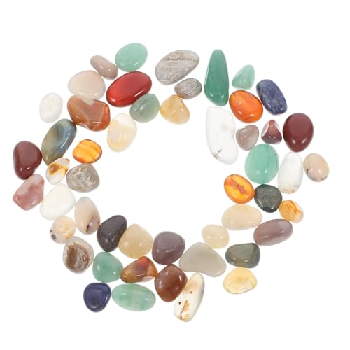 CIYODO 40 Stück Dekorative Steine Set Polierte Agate Steine für Vasen Sukkulenten und Garten Deko für Kindergeburtstage und Schatzsuchen Gemstone von CIYODO