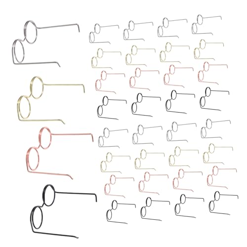 CIYODO 40 Stück Mini -rahmenbrille Stylische Puppenbrille Minibrille Für Puppen Mini-Brille Bastelbrille Dekorative Brillenrequisiten Puppenbrillen Partybrille Stahldraht CIYODO 40 Stück Mini -rahmenbrille Stylische Puppenbrille Minibrille Für Puppen Mini-Brille Bastelbrille Dekorative Brillenrequisiten Puppenbrillen Partybrille Stahldraht von CIYODO