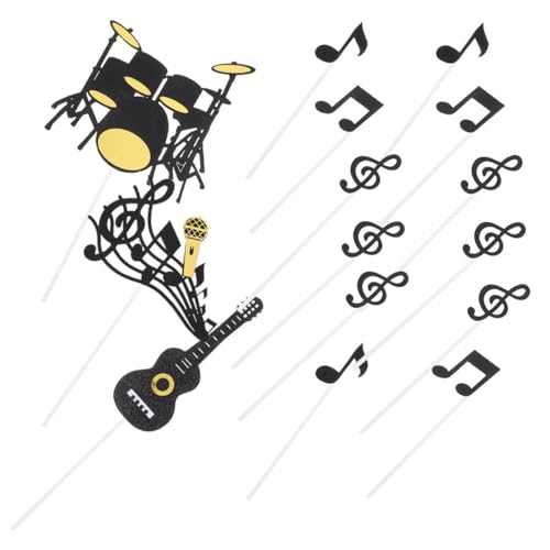 CIYODO 40 Stück Musiknoten Kuchendeko Teiliges Party Zubehör mit Gitarren Mikrofonen Noten für Geburtstagsfeiern Kreative Tortendekoration für Musikliebhaber und Themenpartys CIYODO 40 Stück Musiknoten Kuchendeko Teiliges Party Zubehör mit Gitarren Mikrofonen Noten für Geburtstagsfeiern Kreative Tortendekoration für Musikliebhaber und Themenpartys von CIYODO