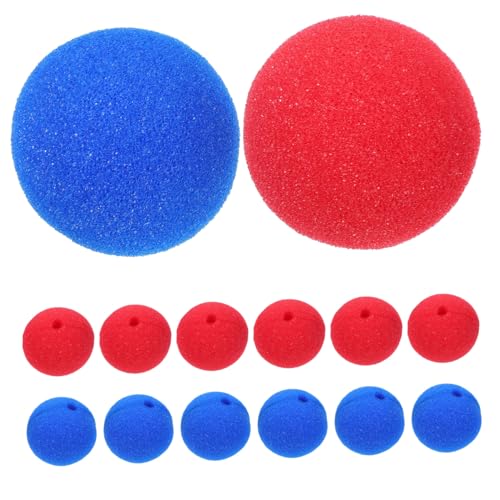 CIYODO 40 Stück Schwamm Clown Nase Durchmesser Rot Blau Langlebige Party Requisiten für Erwachsene und Einfache Anwendung für Karneval Halloween und Weihnachtsfeiern von CIYODO