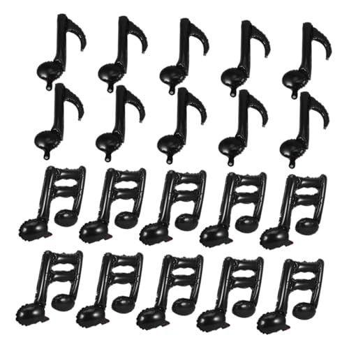 CIYODO 40stücke Musiknoten-luftballons Aus Aluminiumfolie Für Geburtstagspartys Babypartys Hochzeitsfeiern Mit Musikthema Langlebig Einfach Aufzublasen von CIYODO