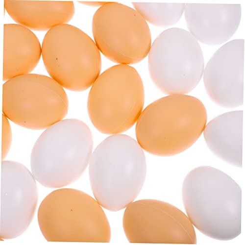 CIYODO 40Stücke DIY Kunststoffeier Leere Plastikeier für Ostern zum Bemalen und Dekorieren für Kreative Bastelprojekte und Osterfeiern von CIYODO