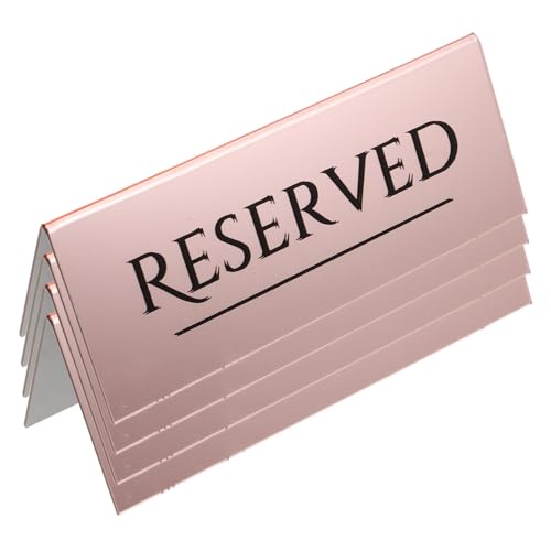 CIYODO 4Stücke Reservierte Sitzplatzschilder Reservierter Gästemanagement Schild für Hochzeiten und Restaurants Langlebig Elegant und Leicht Lesbar von CIYODO