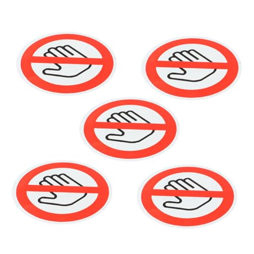 CIYODO 5 Blätter Warnaufkleber Nicht Berühren Selbstklebendes Sicherheitszeichen Stark Haftend Reißfest für Glatte Oberflächen Innen und Außen Geeignet für Maschinen und Geräte von CIYODO