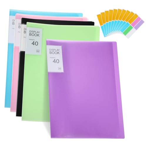 CIYODO 5 Präsentationsmappe mit Klarsichthüllen und Aufklebern Eleganter Dokumentenordner für Büro und Schule Tragbarer Portfolio Organizer zur Übersichtlichen Ablage CIYODO 5 Präsentationsmappe mit Klarsichthüllen und Aufklebern Eleganter Dokumentenordner für Büro und Schule Tragbarer Portfolio Organizer zur Übersichtlichen Ablage von CIYODO