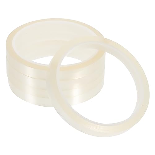 CIYODO 5 Rollen Hochtemperaturbeständiges Klebeband Thermoband Für Hitze Wärmeübertragungsband Thermal- Dünn Klebeband Klar Hochtemperaturband Wärmeband Vinyl Klebrig Das Haustier von CIYODO