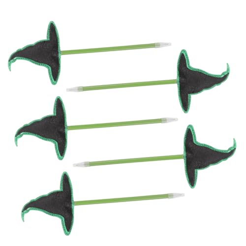 CIYODO 5 Stück Halloween Kugelschreiber mit Hexenhut Hexen-motiv Schreibset Glattes Gel-tintenstift Partygeschenke Schulbedarf und DIY Bastelzubehör von CIYODO