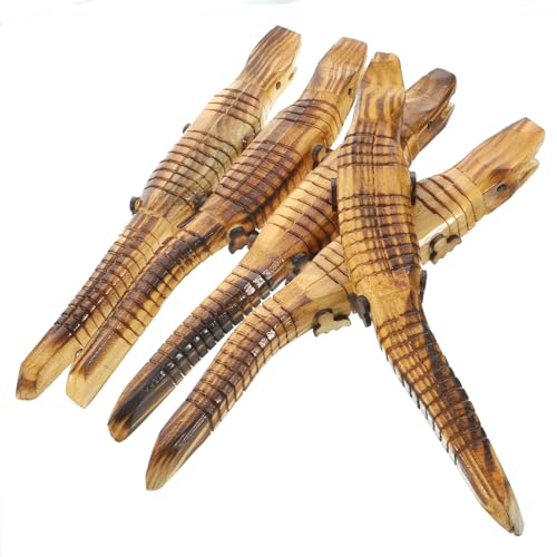 CIYODO 5 Stück Holz-krokodil, Unvollendetes Holz-krokodil-rohling-Modell, Bastelsimulation, Holztier CIYODO 5 Stück Holz-krokodil, Unvollendetes Holz-krokodil-rohling-Modell, Bastelsimulation, Holztier von CIYODO