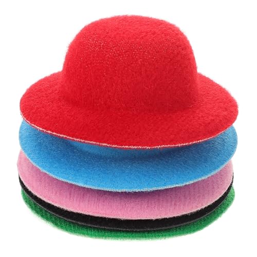 CIYODO 5 Stück Hut Dekorative DIY Puppenhüte für Bastelprojekte Weihnachten Miniaturpuppenhäuser Haaraccessoires Vielseitig Verwendbar von CIYODO