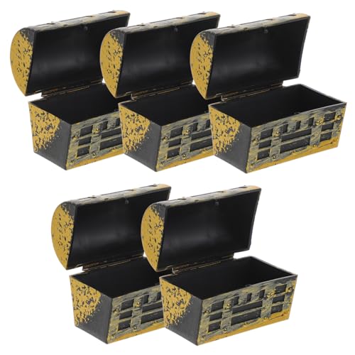 CIYODO 5 Stück Teiliges Miniatur Schatztruhe Rustikale Holzbox Puppenhaus Dekoration Realistische Aufbewahrungsbox für Mini House Szene DIY Bastelspielzeug Langlebiges Material Groß CIYODO 5 Stück Teiliges Miniatur Schatztruhe Rustikale Holzbox Puppenhaus Dekoration Realistische Aufbewahrungsbox für Mini House Szene DIY Bastelspielzeug Langlebiges Material Groß von CIYODO