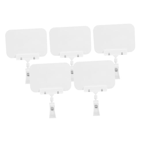 CIYODO 5 Stück Teiliges Set aus Beschriftbaren Preiszeichenhaltern Drehbare Clips aus Kunststoff für Obstläden Büroausstellungen und Veranstaltungen für Klare Anzeige von CIYODO 5 Stück Teiliges Set aus Beschriftbaren Preiszeichenhaltern Drehbare Clips aus Kunststoff für Obstläden Büroausstellungen und Veranstaltungen für Klare Anzeige von von CIYODO