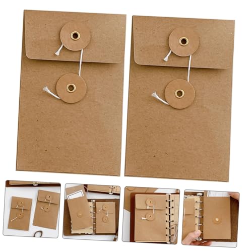 CIYODO 5 Stück Teiliges Vintage Kraftpapier Umschläge mit Fadenverschluss Robuste Retro Briefumschläge für Dokumentenaufbewahrung Grußkarten Einladungen Vielseitige Aufbewahrungstasche CIYODO 5 Stück Teiliges Vintage Kraftpapier Umschläge mit Fadenverschluss Robuste Retro Briefumschläge für Dokumentenaufbewahrung Grußkarten Einladungen Vielseitige Aufbewahrungstasche von CIYODO