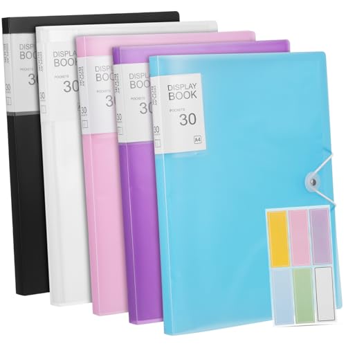 CIYODO 5 Teiliges Präsentationsbuch mit Transparenten Kunststoffhüllen Elegante Portfolio Mappe mit Stickern Großer Fassungsvermögen Vielseitig Einsetzbar für Dokumentenorganisation CIYODO 5 Teiliges Präsentationsbuch mit Transparenten Kunststoffhüllen Elegante Portfolio Mappe mit Stickern Großer Fassungsvermögen Vielseitig Einsetzbar für Dokumentenorganisation von CIYODO