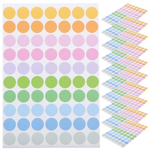 CIYODO 50 Blatt Aufkleber Selbstklebende Punktetiketten für Beschriftungen Organisation und Klassifizierung für Zuhause Büro und Geschäfte CIYODO 50 Blatt Aufkleber Selbstklebende Punktetiketten für Beschriftungen Organisation und Klassifizierung für Zuhause Büro und Geschäfte von CIYODO