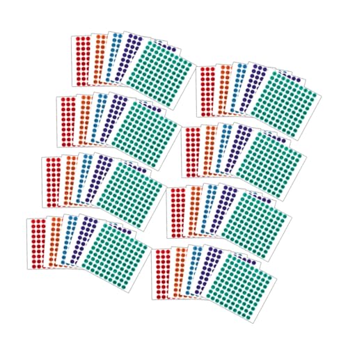 CIYODO 50 Blatt Bunte Runde Zahlenaufkleber Selbstklebende Fortlaufende Nummer Etiketten Vielseitig für Büro Schule DIY Basteln Rückstandsfrei Sichtbar und Handlich von CIYODO