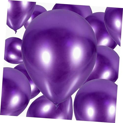 CIYODO 50 Stück Ballonanordnung umwerben Leuchten Luftballons Pop Ballongas große luftballons birthday decorations balons Valentinstag-Ballons Luftballons für Party Emulsion Violett von CIYODO
