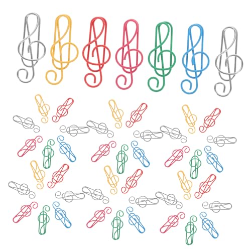 CIYODO 50 Stück Bunte Noten Papierklammern Kreative Musik Form Dokumentenklammern Stabile Büroklammern für Akten Markierung und Bastelpapier Farbenfrohe Schreibwaren Accessoires CIYODO 50 Stück Bunte Noten Papierklammern Kreative Musik Form Dokumentenklammern Stabile Büroklammern für Akten Markierung und Bastelpapier Farbenfrohe Schreibwaren Accessoires von CIYODO
