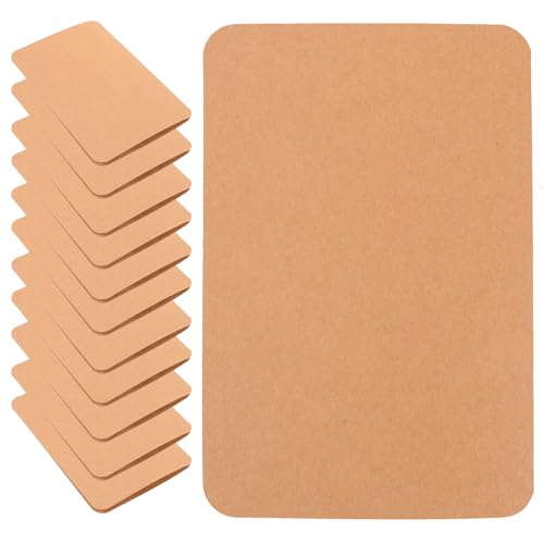 CIYODO 50 Stück Vintage Kraftpapier Faltkarten Blanko Grußkarten DIY Klappkarten für Einladungen Geburtstage Tischkärtchen Hochzeit Festival Segenswünsche von CIYODO