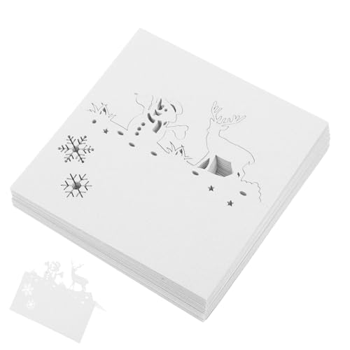 CIYODO 50 Stück Weihnachts Tischkarten mit Schneemann und Rentier Ausgestanzte Platzkarten für Festliche Anlässe für Weihnachtsfeiern und Dinner Events CIYODO 50 Stück Weihnachts Tischkarten mit Schneemann und Rentier Ausgestanzte Platzkarten für Festliche Anlässe für Weihnachtsfeiern und Dinner Events von CIYODO