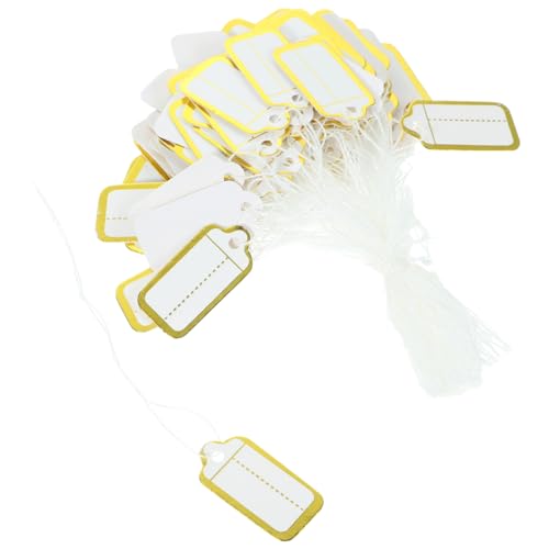 CIYODO 500 Stück Preisschilder mit Schnur Handbeschreibbare Schmuck Etiketten Anhänger für Weinflaschen und Produktkennzeichnung Vielseitig Verwendbar Farblich Sortiert Zufällige Farbe von CIYODO
